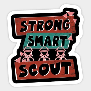 Strong, Smart, Scout troop leader Sticker